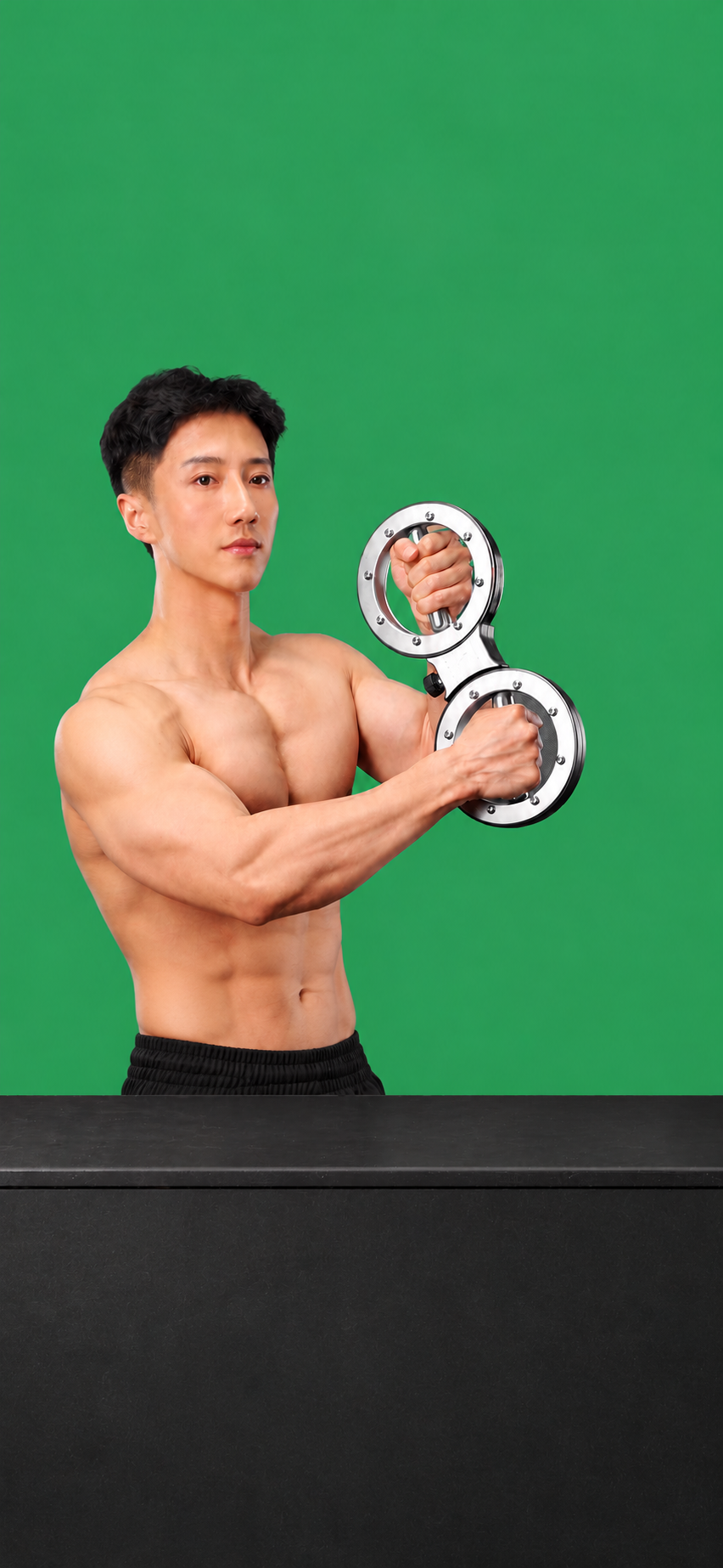 根据同一成片还原的绿幕示意,非原始绿幕拍摄画面